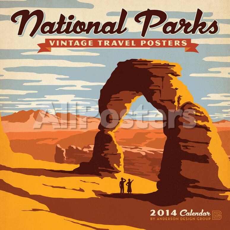 National Parks Vintage Posters 2014 Calendar Calendars