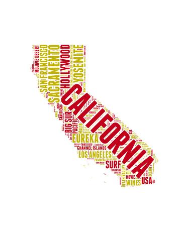 California Word Cloud Map Posters by NaxArt - at AllPosters.com.au