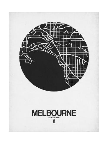 Melbourne street map black on white Melbourne street map black on white
