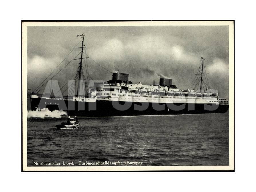 Norddeutscher Lloyd Bremen Schnelldampfer Europa Giclee Print Allposters Com