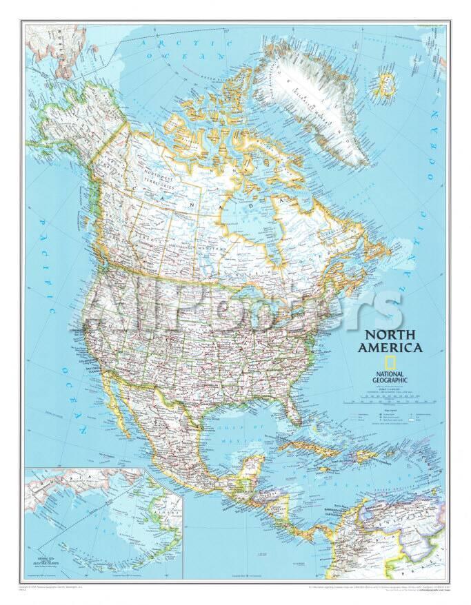 north america political map print at allposters com