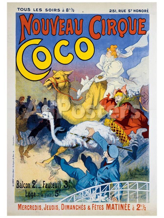 Nouveau Cirque Coco Giclee Print Allposters Com