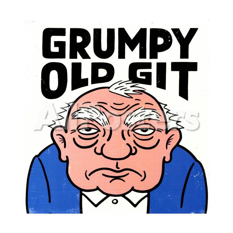 old man with grumpy