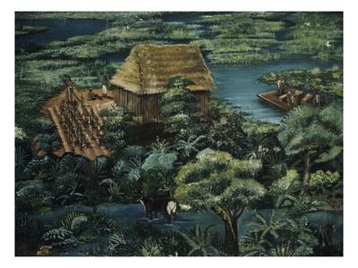 'Olmec Hut and Maize Cultivation, from Olmec Civilization Geography and