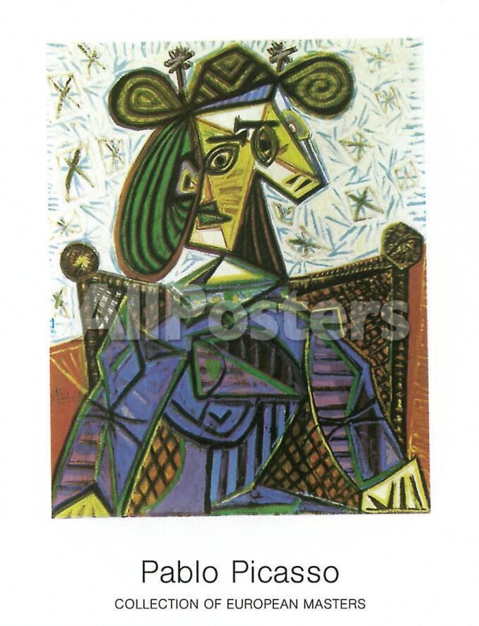 Femme Assise Dans Un 1941 Posters Pablo Picasso Allposters Com