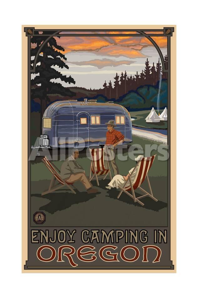 Enjoy Camping In Oregon Poster By Paul A Lanquist At Allposters Com