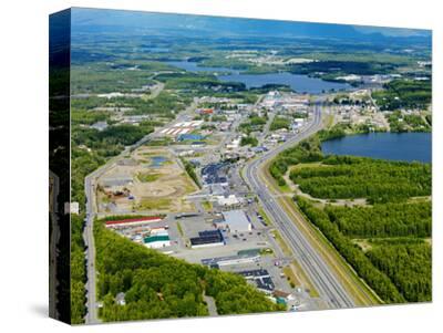 'Aerial View of Downtown Wasilla, Alaska, USA ...