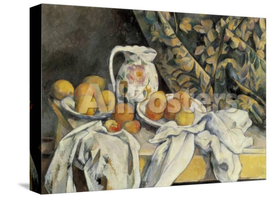 Still Life With Drapery Art By Paul Cezanne At Allposters Com