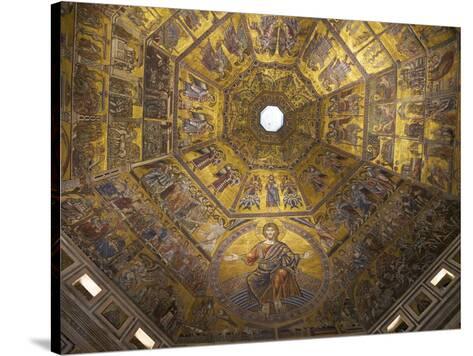 Enthroned Christ By Coppo Di Marcovaldo 13th Century Mosaics Cupola Ceiling Baptistry Florence