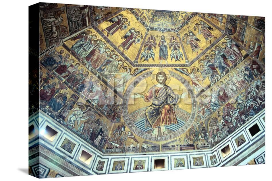 Mosaic Ceiling Baptistry Of St John Florence Italy