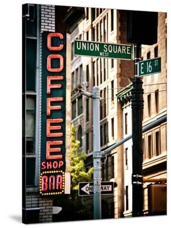 Coffee Shop Bar Sign Union Square Manhattan New York