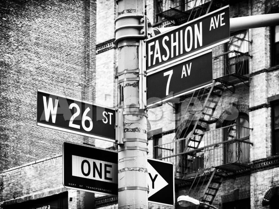 signpost fashion ave manhattan new york city united states