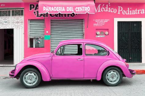 Viva Mexico Collection Pink Volkswagen Beetle Car Photographic Collection Pink Volkswagen Beetle Car Photographic Print By Philippe Hugonnard At Allposters