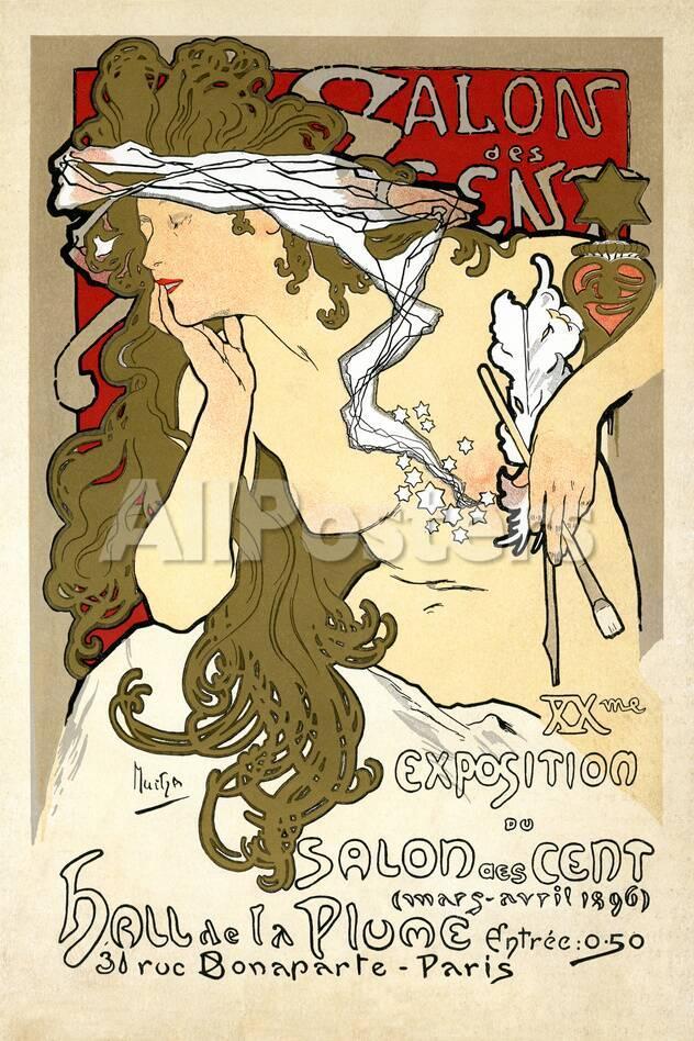 French Art Nouveau Poster Salon Des Cent 20th Exhibition By French Art Nouveau Poster Salon Des