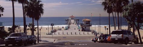 Pier Over An Ocean Manhattan Beach Los Pier Over An Ocean Manhattan Beach Los Angeles County California Usa