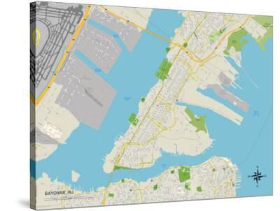 Political Map of Bayonne, NJ Print at AllPosters.com