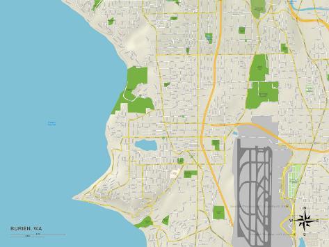 political map of burien wa posters at allposters com political map of burien wa posters at allposters com