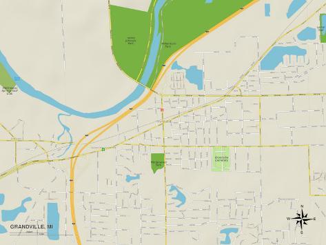 Political Map of Grandville, MI Photo - AllPosters.co.uk