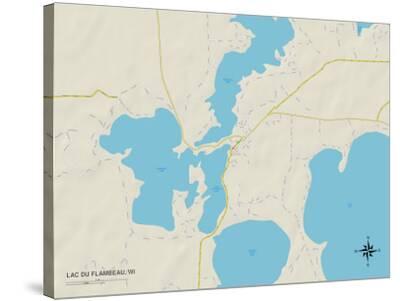 'Political Map of Lac du Flambeau, WI' Art | AllPosters.com