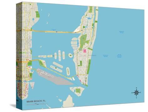Political Map of Miami Beach, FL Print - at AllPosters.com.au