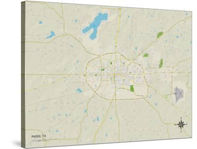 'Political Map of Paris, TX' Prints - | AllPosters.com