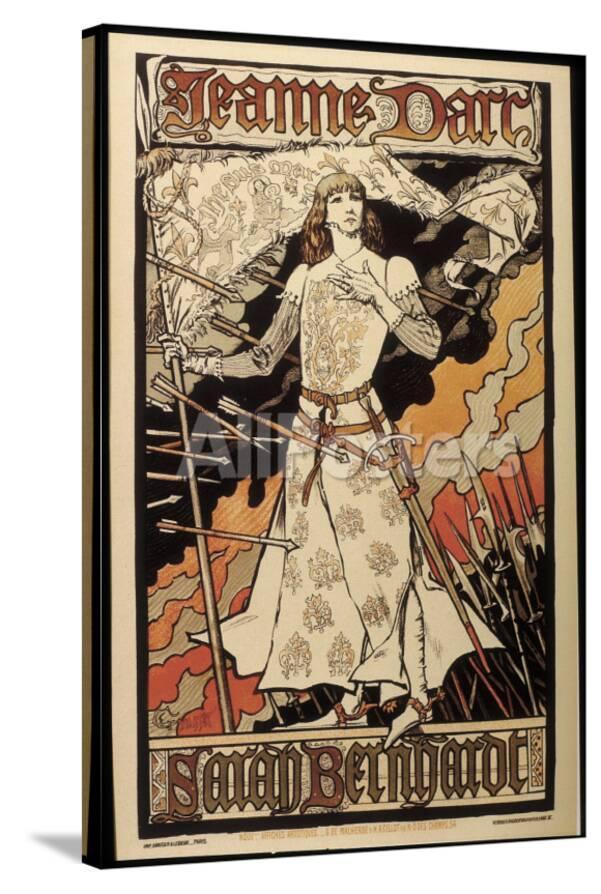 Poster Announcing The Performance Of Joan Of Arc By Sarah Bernhardt In The Renaissance Theater Prints Allposters Com