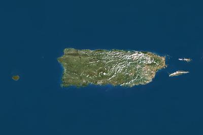 'Puerto Rico, True Colour Satellite Image' Photographic Print