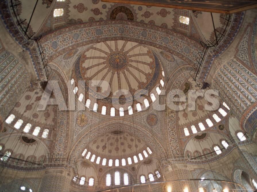 Interior Of The Blue Mosque Sultan Ahmet Mosque Istanbul Turkey