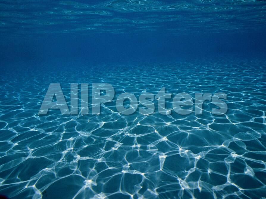 Sunlight Reflects On The Sea Floor Through Crystal Clear Blue