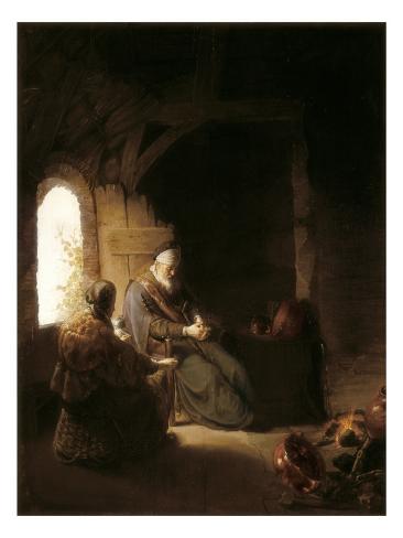 Anna and the Blind Tobit Prints by Rembrandt van Rijn - at AllPosters ...