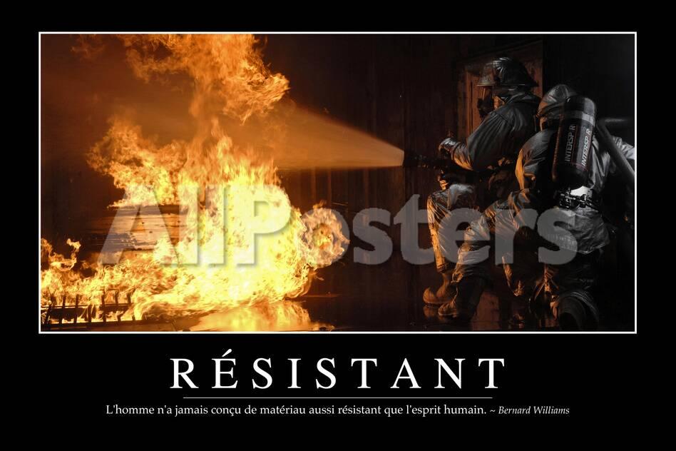 Resistance Aux Epreuves Citation Et Affiche D Inspiration Et Motivation Photographic Print Allposters Com