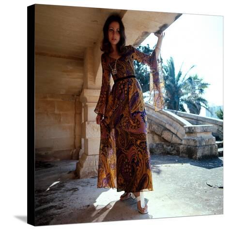 chiffon flowing seventies ibiza feminine retro dress allposters posters