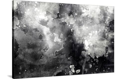 Abstract Black And White Ink Painting On Grunge Paper Texture