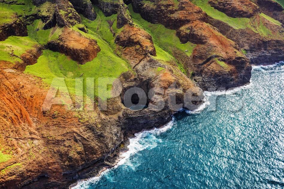 The Bright Eye Open Ceiling Sea Cave On The Na Pali Coast Kauai