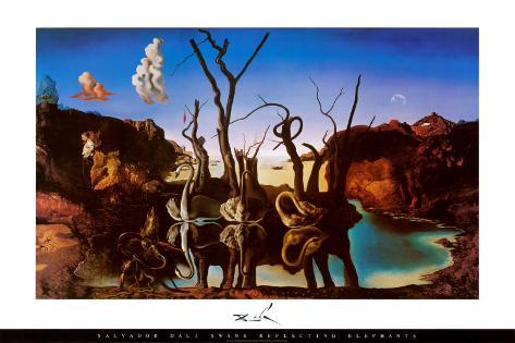 Cisnes que se reflejan como Elefantes-Salvador Dalí, Salvador-dali-cisnes-que-se-reflejan-como-elefantes-c-1937_a-G-914505-0