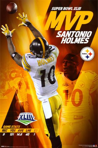 Size 8x10 Santonio Holmes Pittsburgh Steelers super bowl catch 8x10 11x14 16x20 photo 603