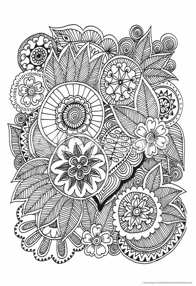 Black And White Floral Design Iii Prints By Sara Gayoso At