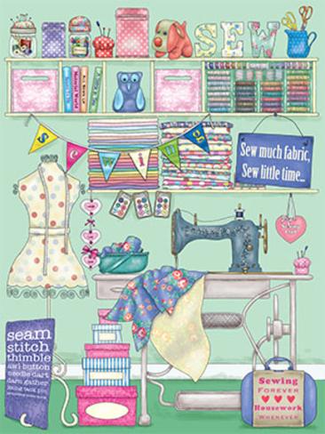 Sew Much Fabric Tin Sign - AllPosters.co.uk