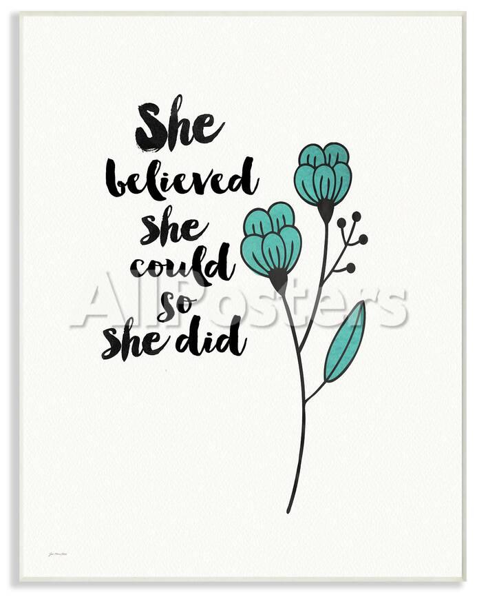 She Believed Could So Did Blossom Wall Plaque Art Wood Sign Privacy Preference Centre