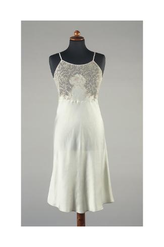 Silk Satin Underdress With Lace Inserts 1930s 1940s Gicléedruk Silk Satin Underdress With Lace Inserts 1930s 1940s Gicléedruk
