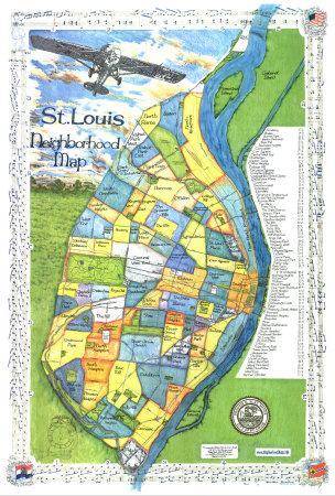 St. Louis Neighborhood Map Posters at comicsahoy.com