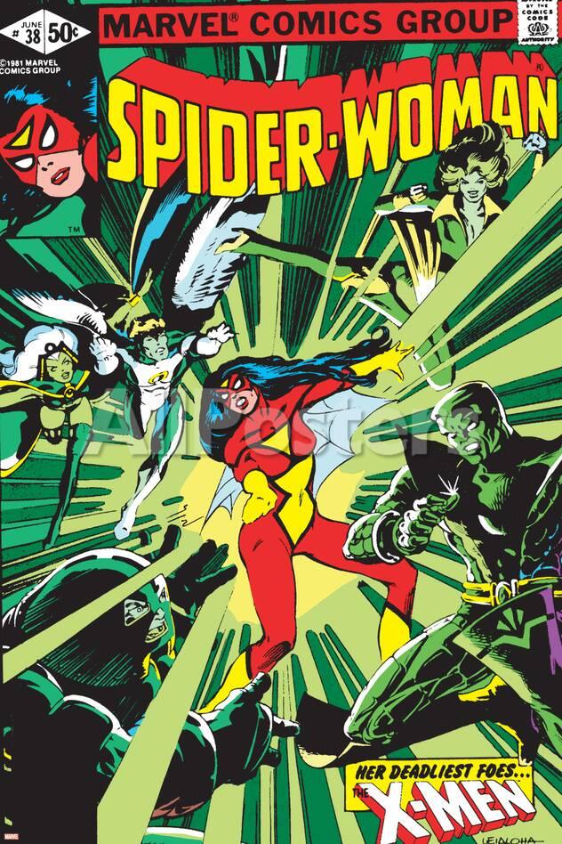 Spider Woman No 38 Cover Spider Woman Colossus Juggernaut Angel Storm And X Men Posters Steve Leialoha Allposters Com