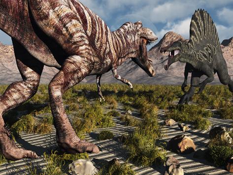 spinosaurus next to t rex