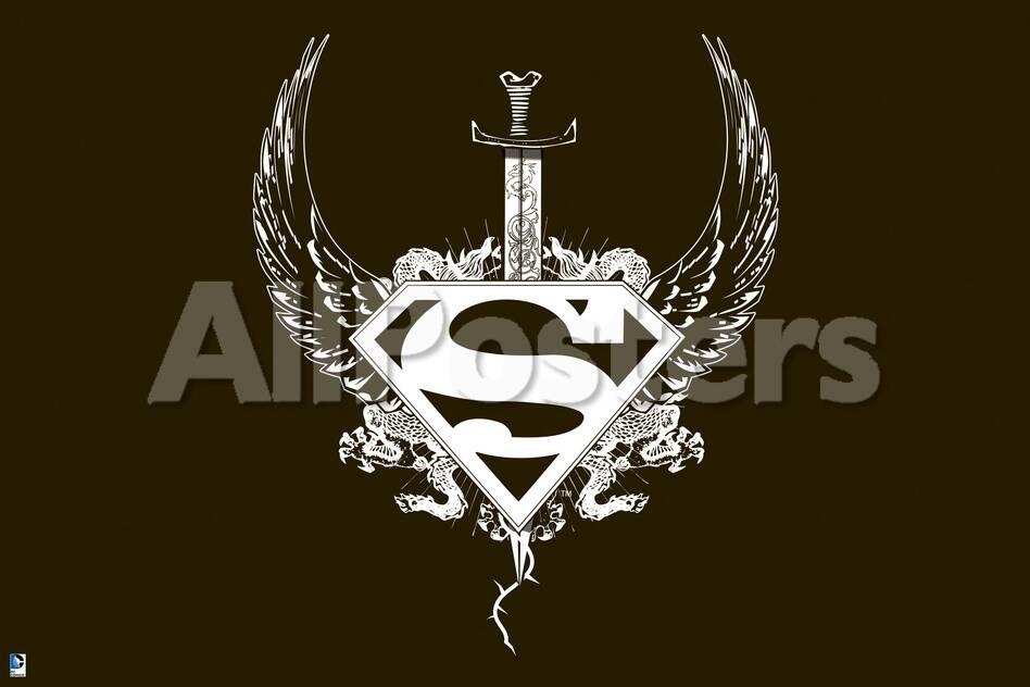 Superman Superman Logo With Wings A Sword And Thorns Prints Allposters Com