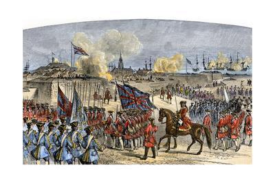'Surrender of Louisbourg to the British under General Jeffrey Amherst