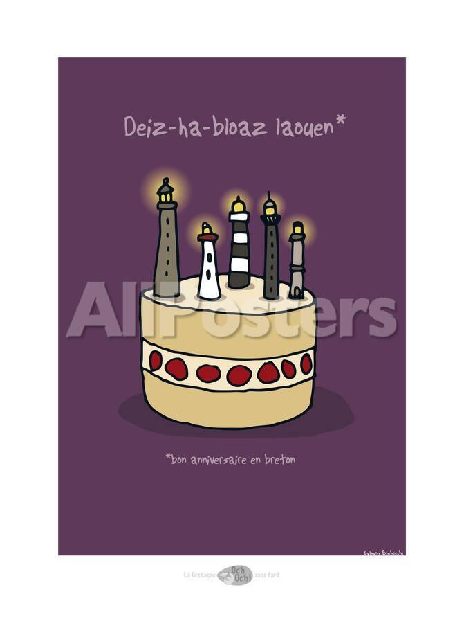Oc H Oc H Bon Anniversaire Breton Posters Sylvain Bichicchi Allposters Com