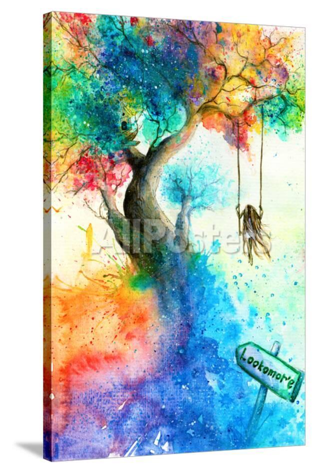 Bright Colorful Fantasy Painting Of A Fairytale Watercolor Surreal And Conceptual Illustration Gi