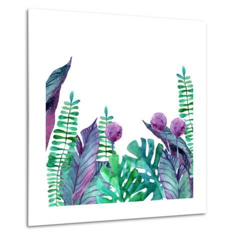 watercolor tropical leaves background prints by tanycya at