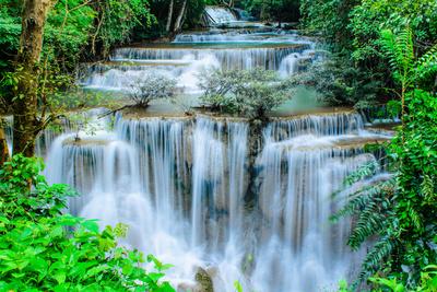 Huay Mae Khamin - Waterfall, Flowing Water, Paradise in Thailand. Photographic Print by ...