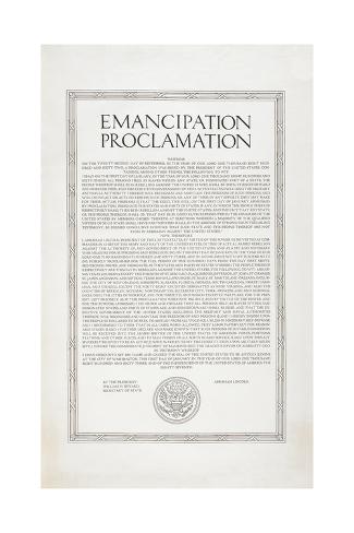 The Emancipation Proclamation. Abraham Lincoln Declares All Slaves in ...